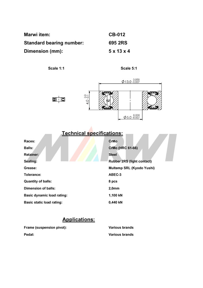 Union Kugellager, CB-012