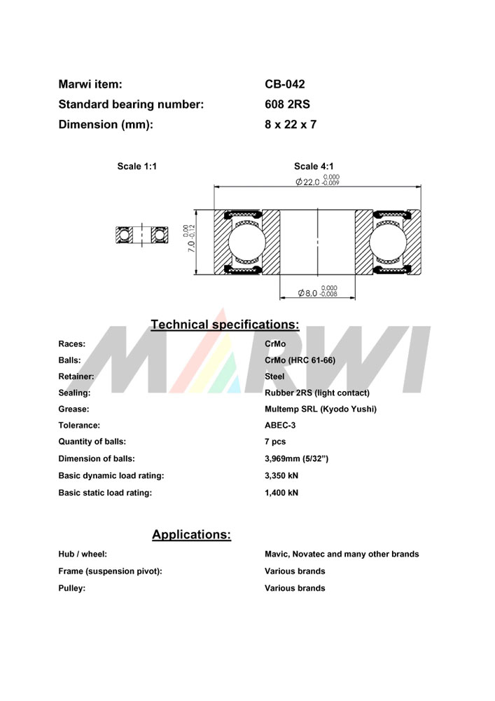 Union Kugellager, CB-042