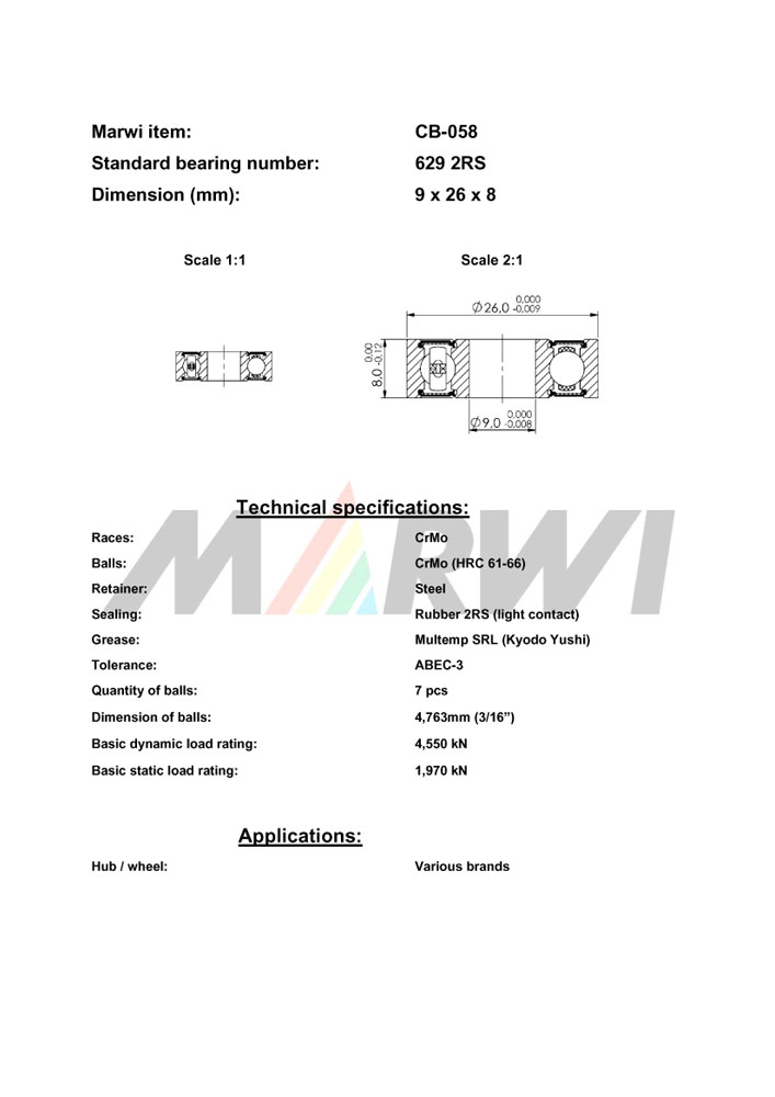 Union Kugellager, CB-058