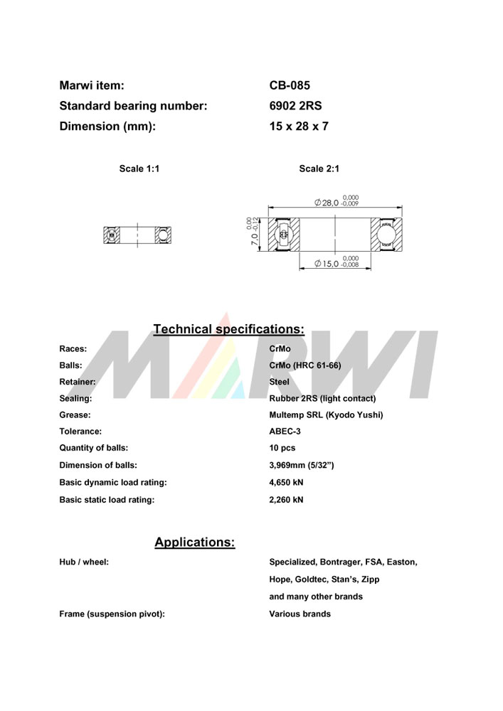 Union Kugellager, CB-085
