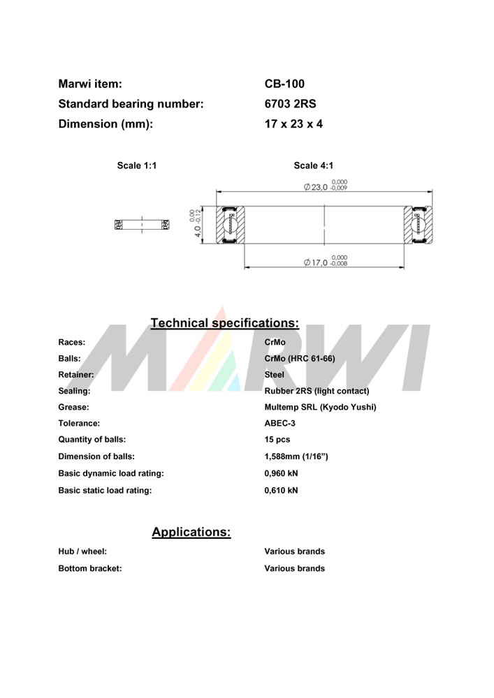 Union Kugellager, CB-100