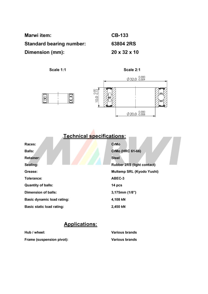 Union Kugellager, CB-133