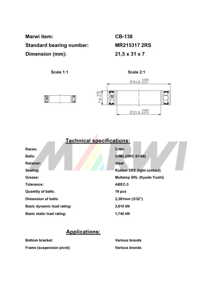 Union Kugellager, CB-138