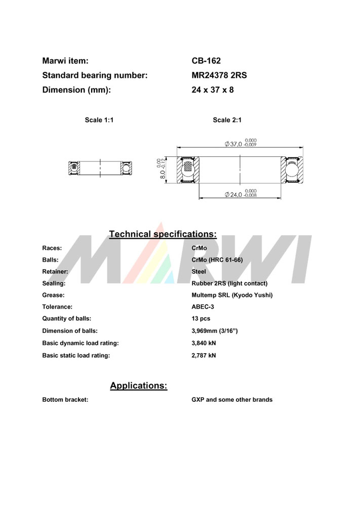 Union Kugellager, CB-162