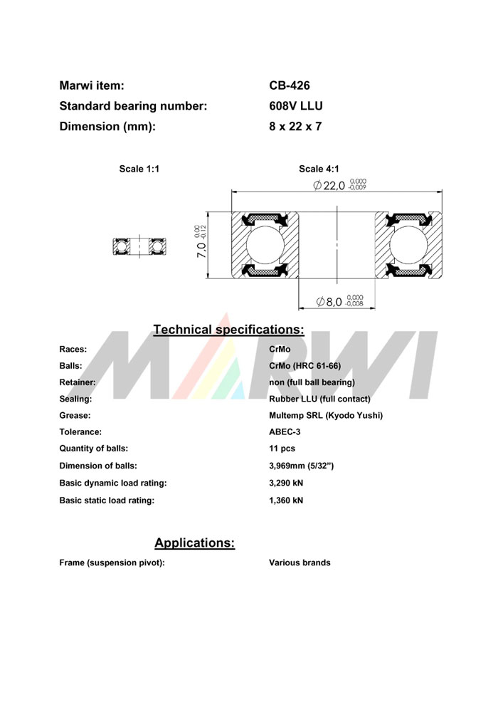 Union Kugellager, CB-426