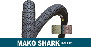 CYT Reifen 26 x 1.95, Pannenschutz, Mako Shark Reflektorstreifen